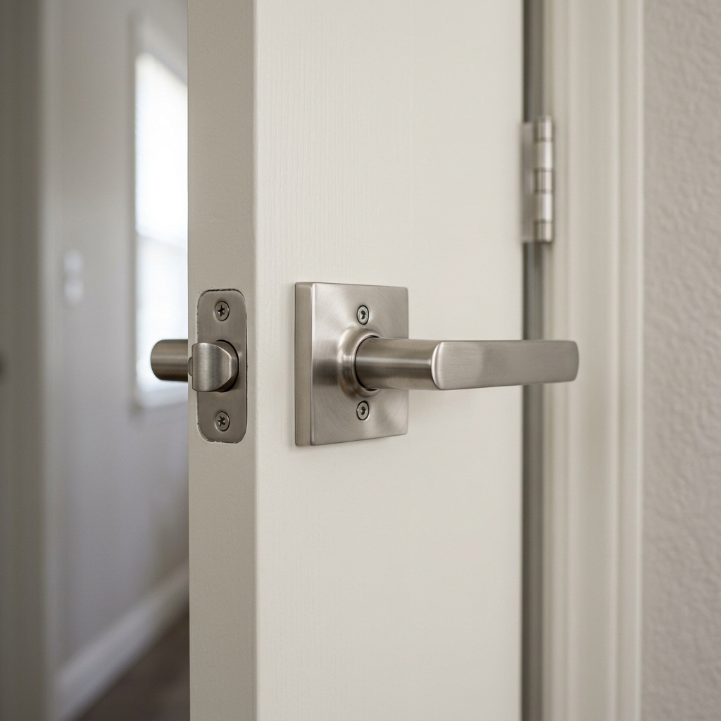 After Damaged Door Frame & Smart Lock Installation