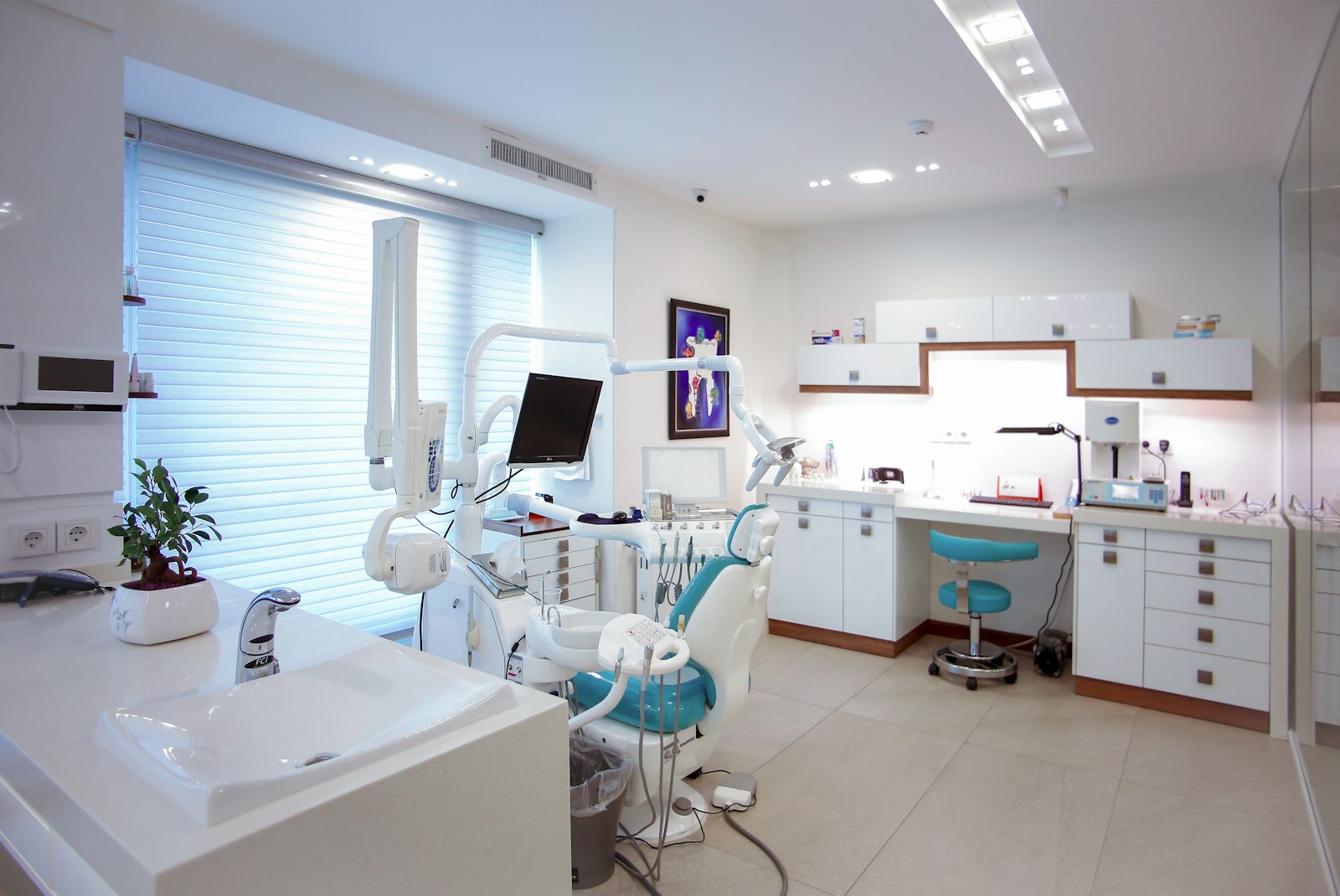 Patient smiling during comfortable dental consultation