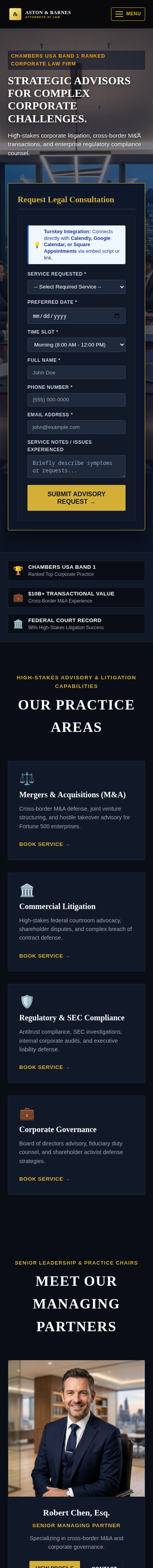 Corporate Law Mobile Preview