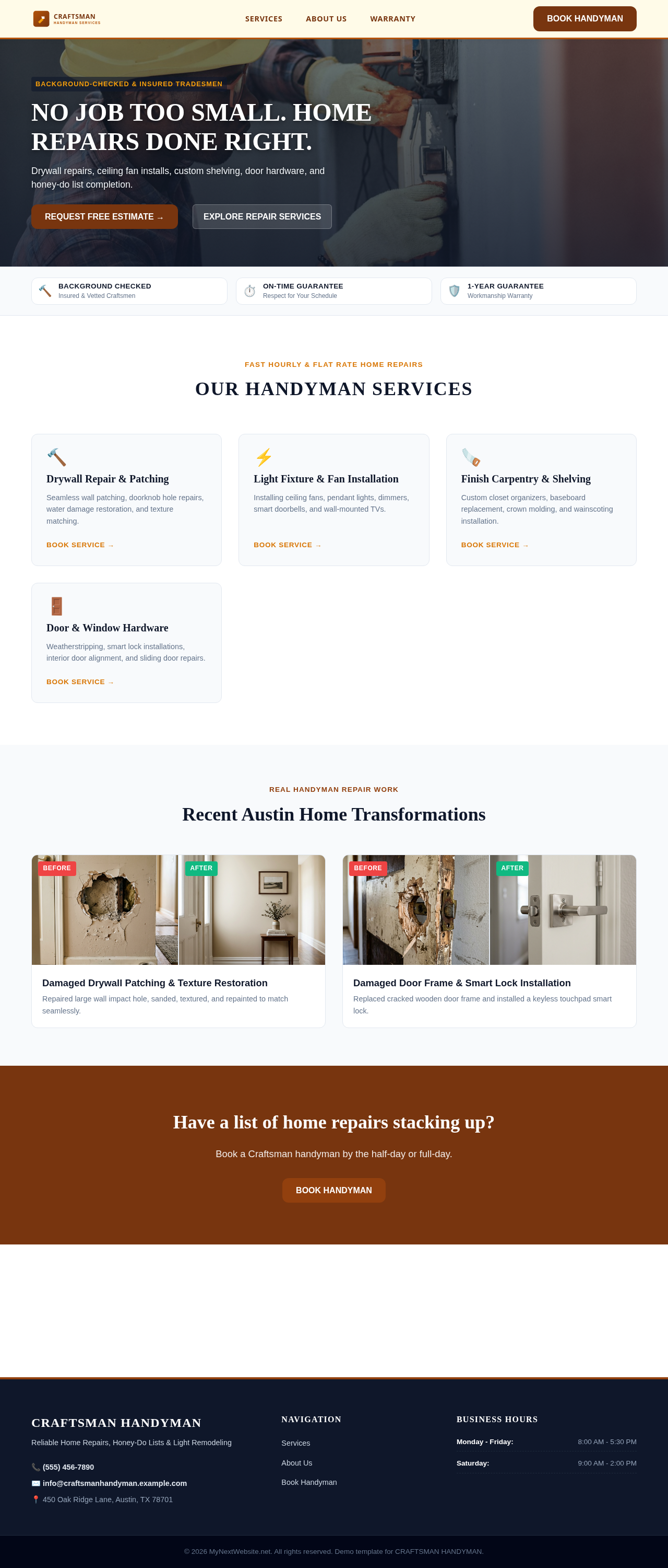 Craftsman Handyman Desktop Preview