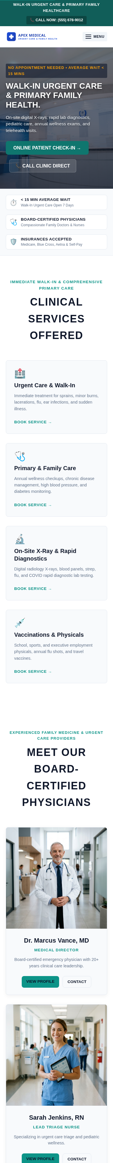 Medical Clinic Mobile Preview