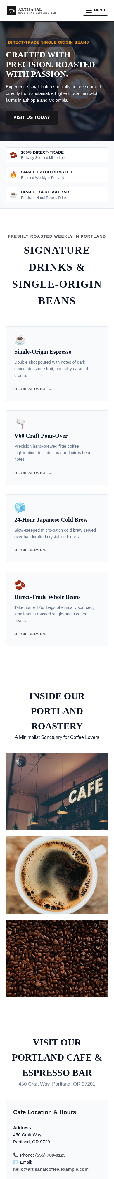 Minimal Coffee Mobile Preview