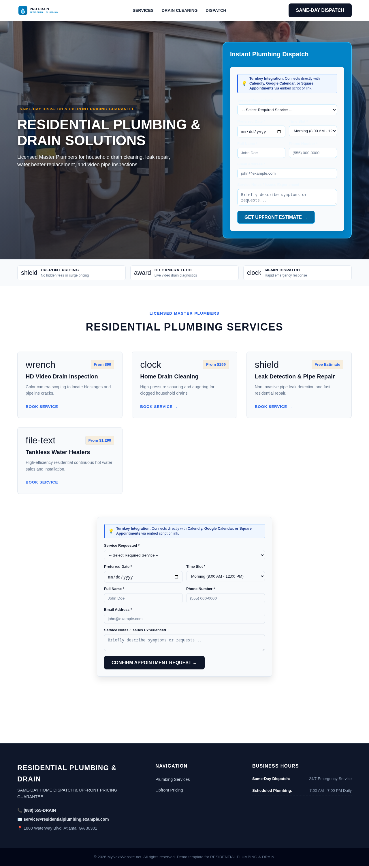 Residential Plumbing Desktop Preview