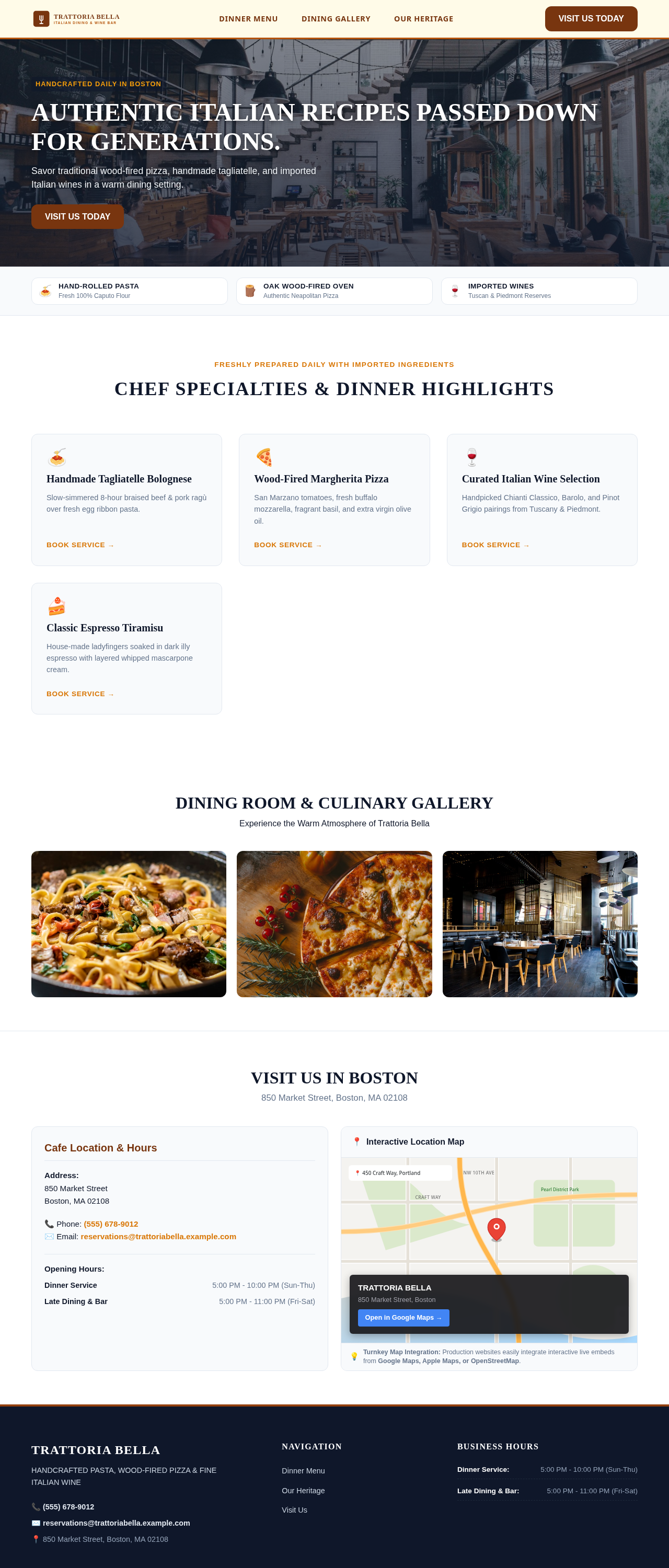 Warm Restaurant Desktop Preview